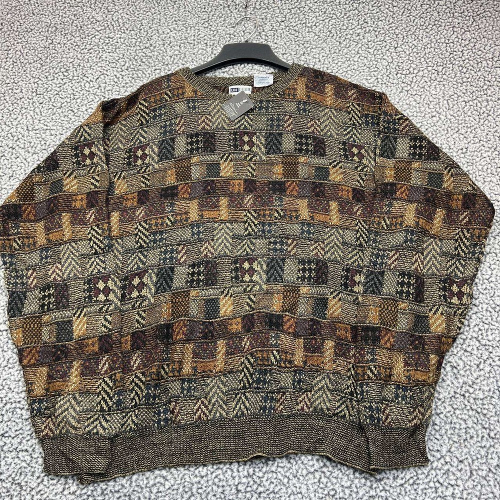 Vintage Untied‎ Sweater Men Extra Large Black Urban Renewal Long Sleeve New XL